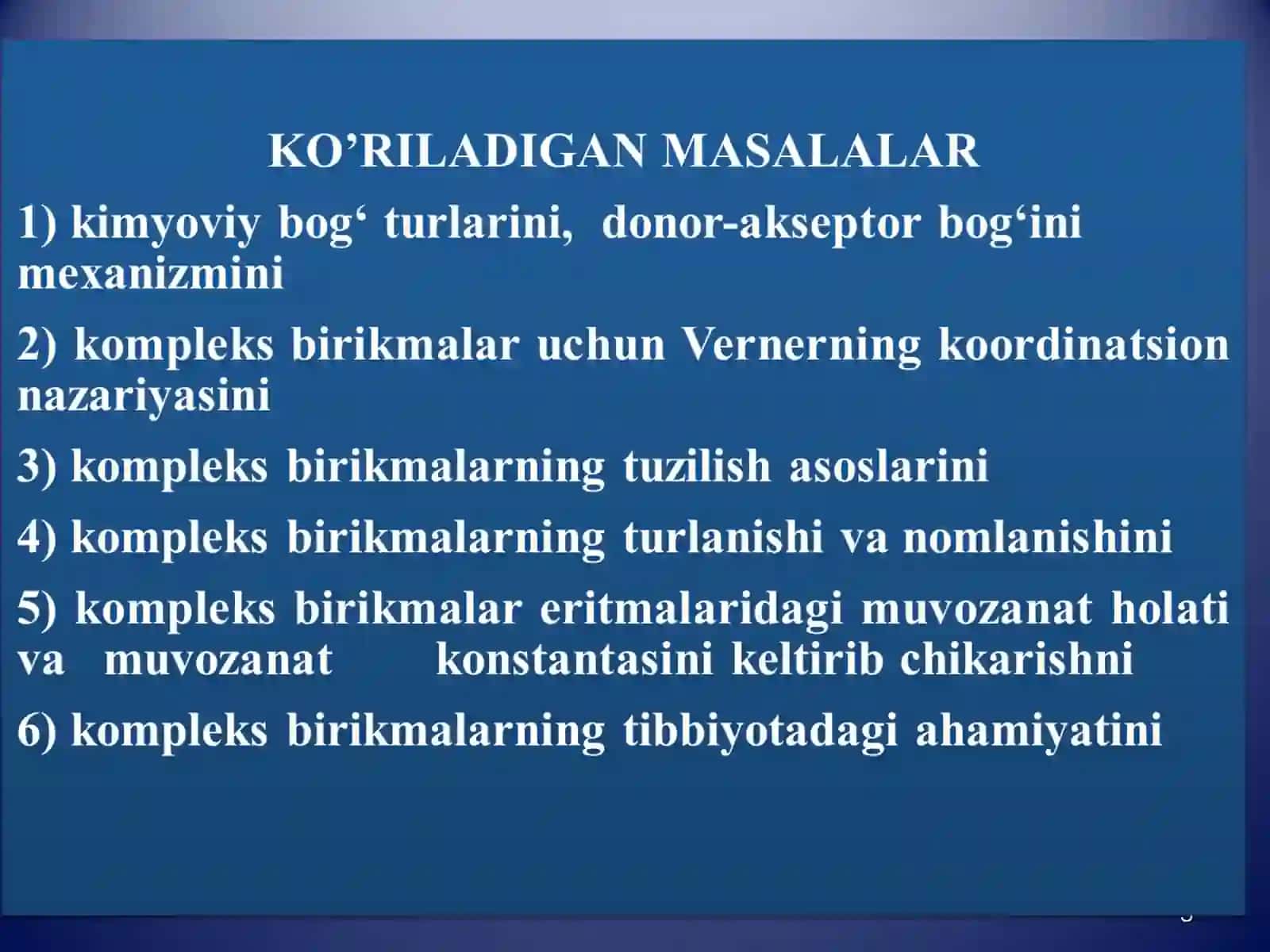 Kompleks birikmalar 3