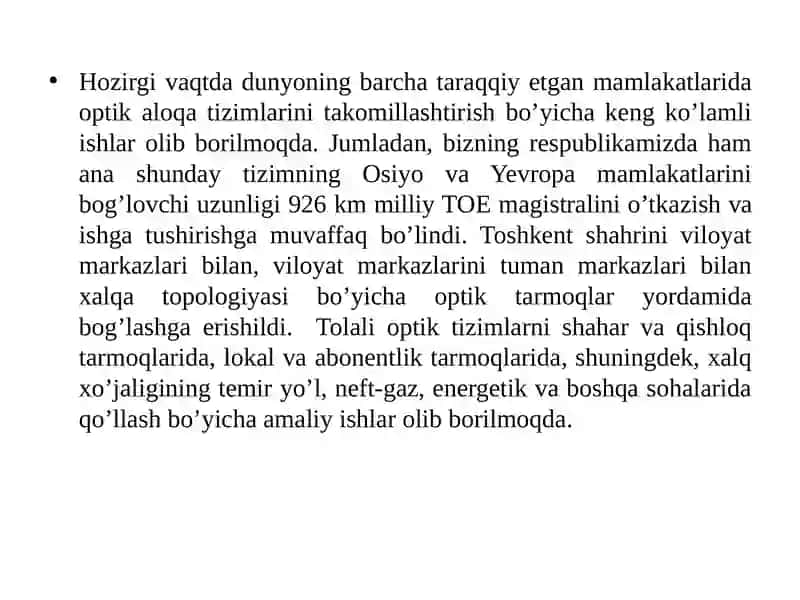 Optik Aloqa Tizimlari 3