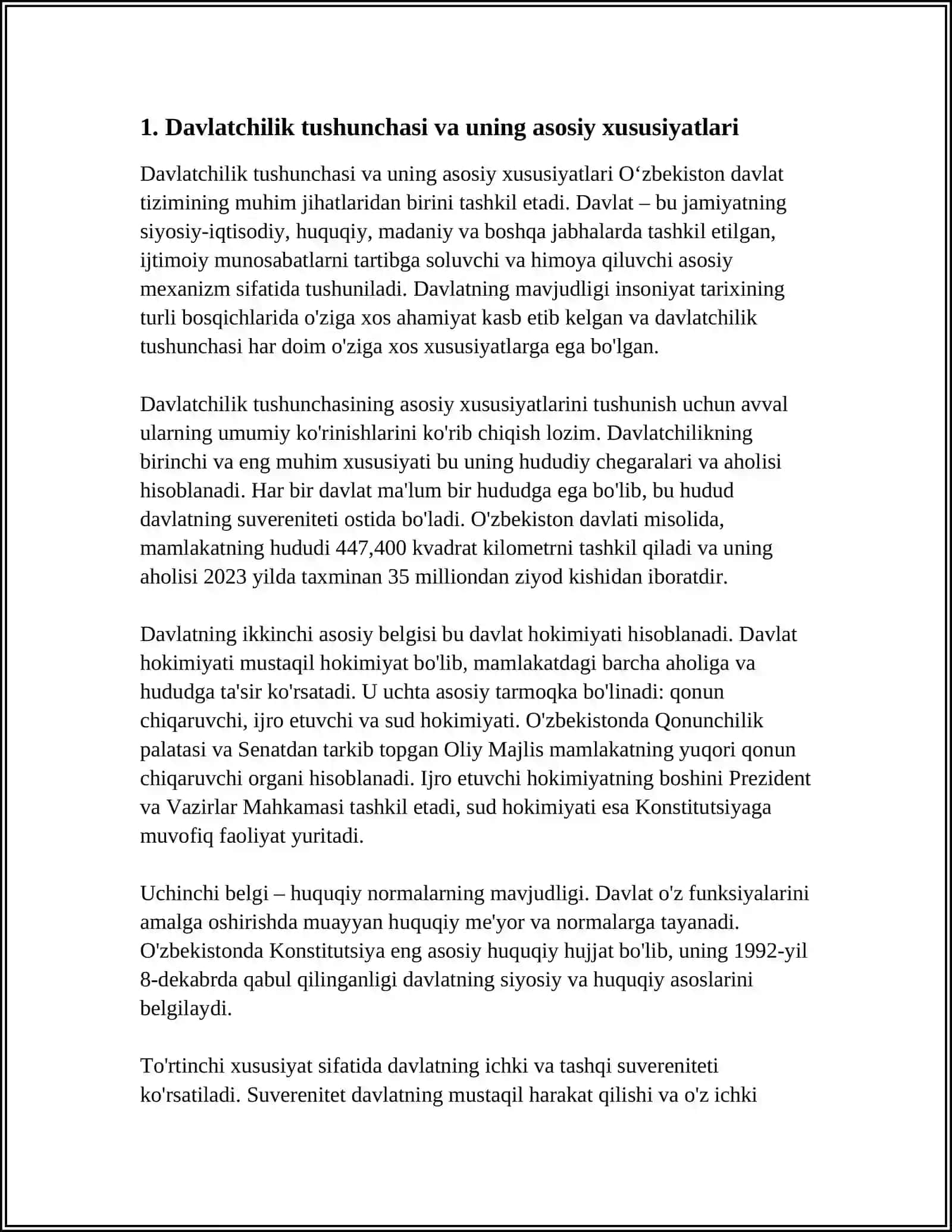 DAVLATCHILIKNI TUSHUNCHASI. MARKAZIY OSIYO HUDUDIDAGI ILK VA ANTIK DAVR DAVLATLARI 3