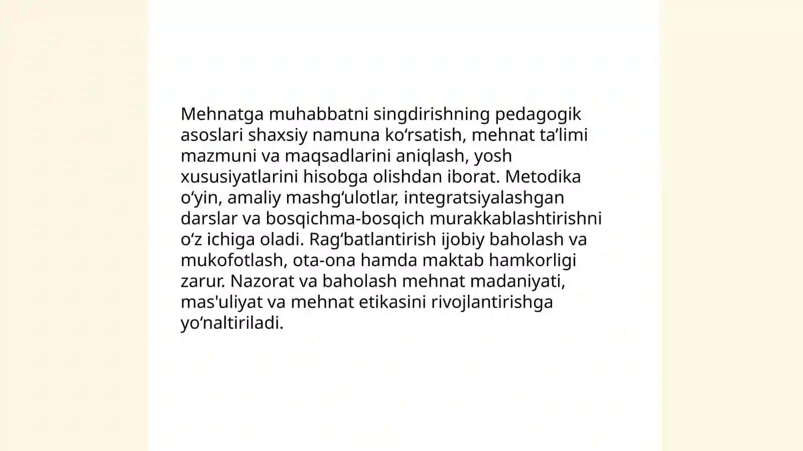Mehnatga muhabbatni singdirishning pedagogik asoslari 3