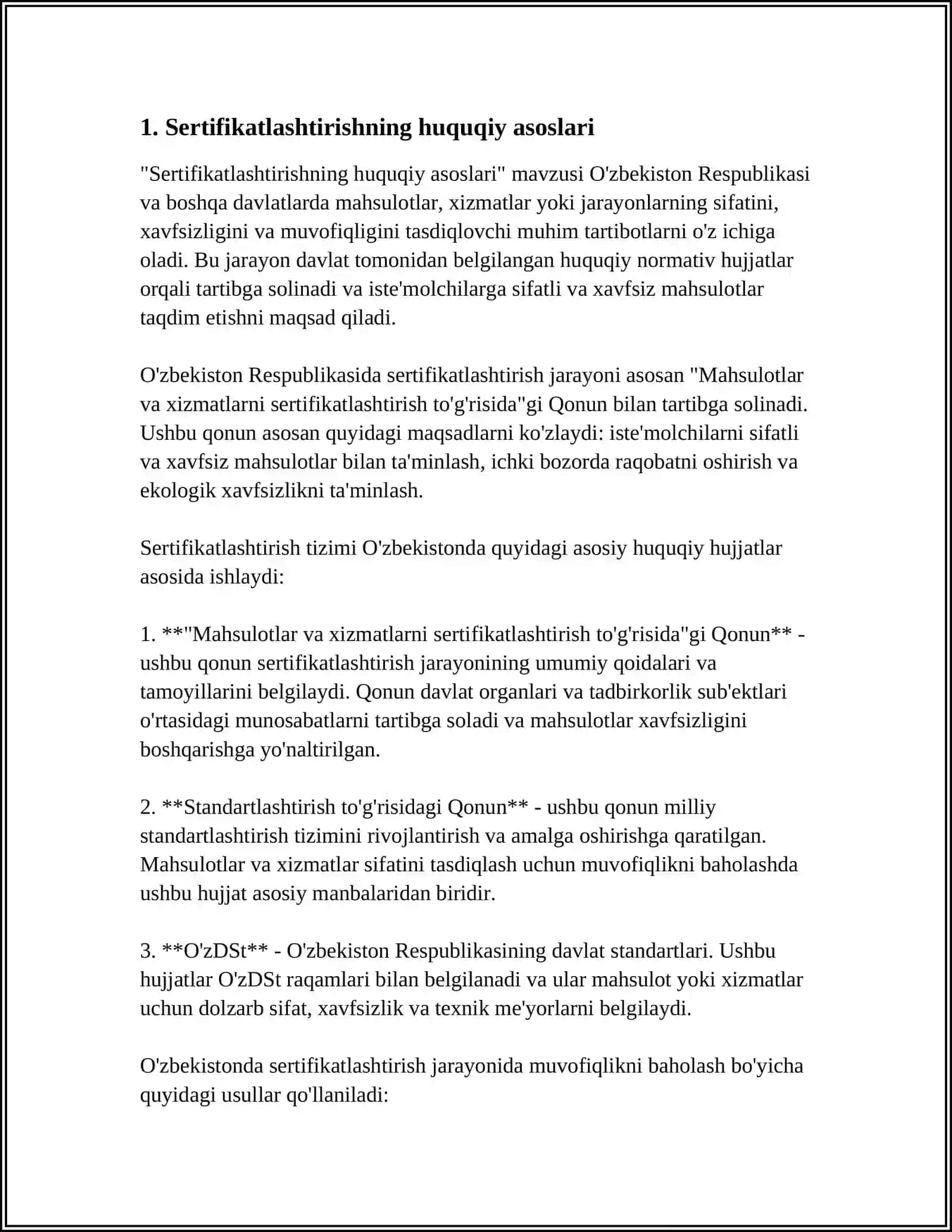 SERTIFIKATLASHTIRISH VA UNING HUQUQIY-MEYORIY TA’MINOTI 3