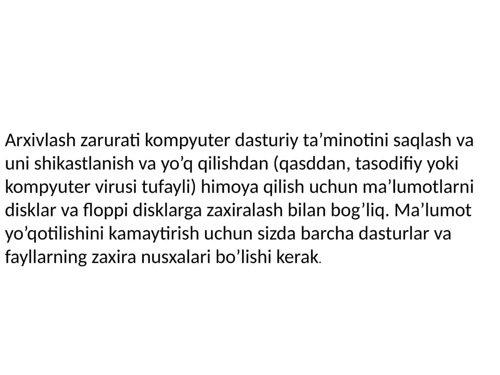 Tibbiyot axborotlarini arxivlash usullari 3