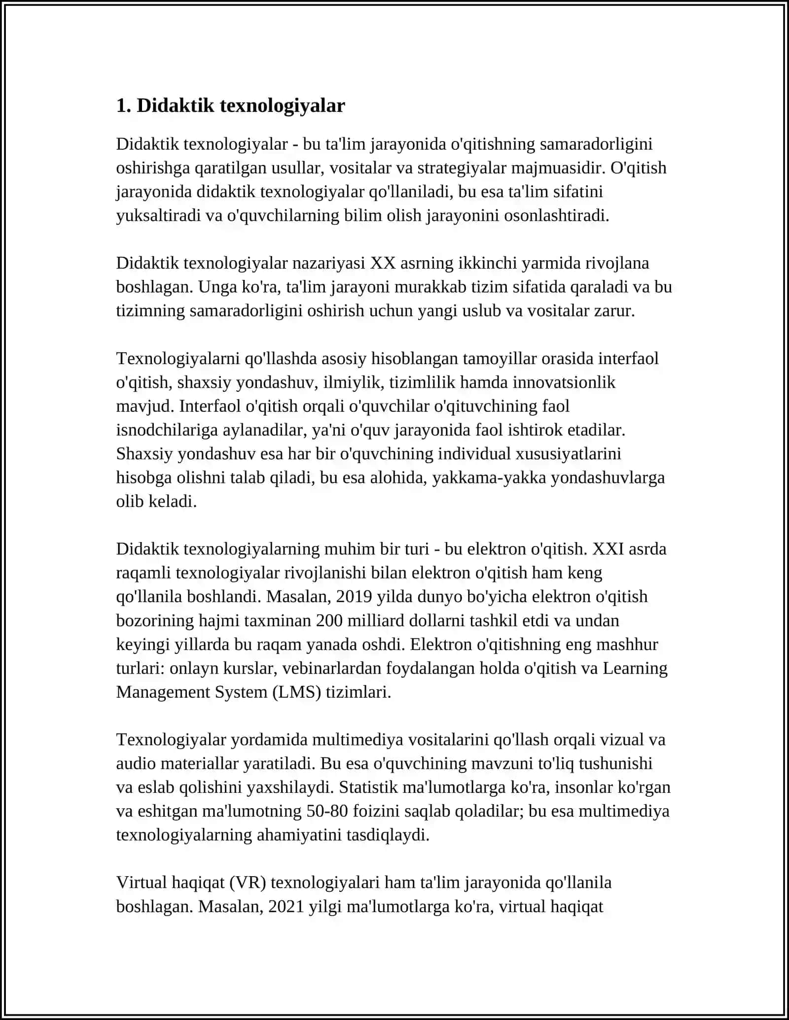 MAXSUS FANLARNI O'QITISHDA O'QITUVCHI EGALLASHI LOZIM BO'LGAN PEDAGOGIK TEXNOLOGIYALARNING MOHIYATINI TAHLIL QILISH 3