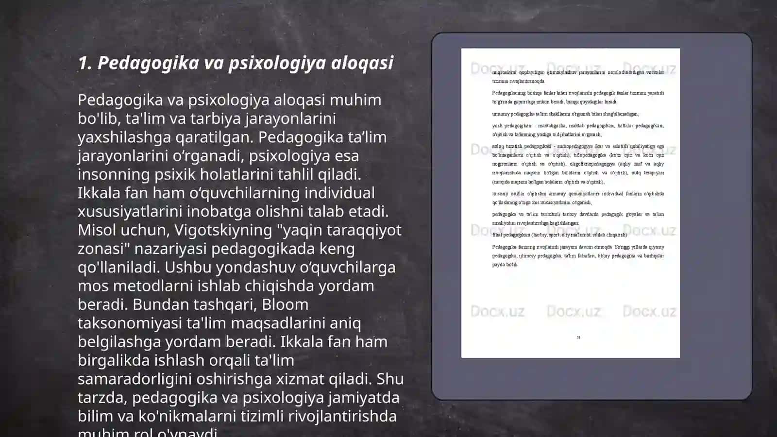 Pedagogik fanlar tizmi.Pedagogika boshqa fanlar bilan aloqasi 3