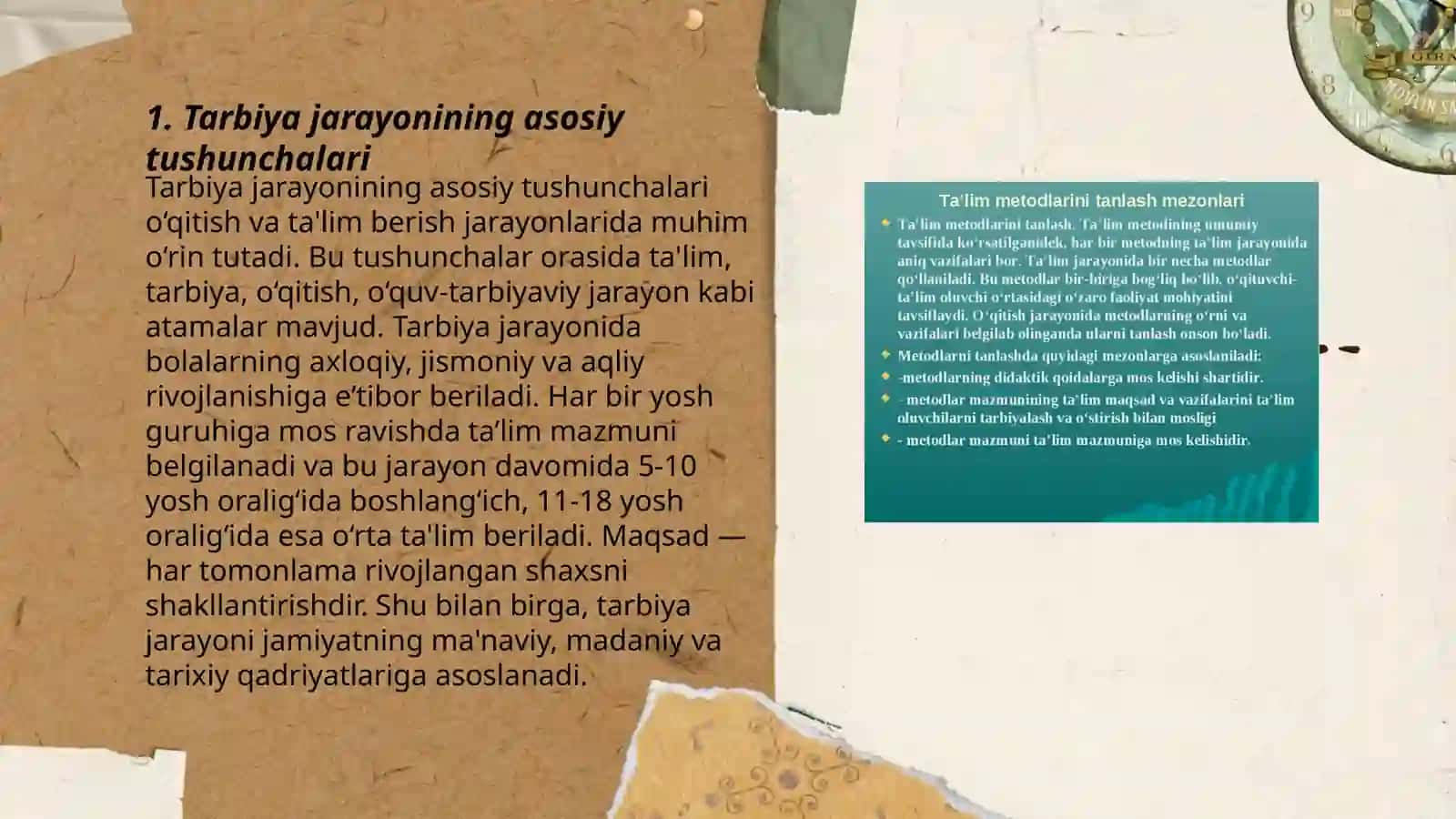 Tarbiya jarayonining mohiyati va mazmuni 3