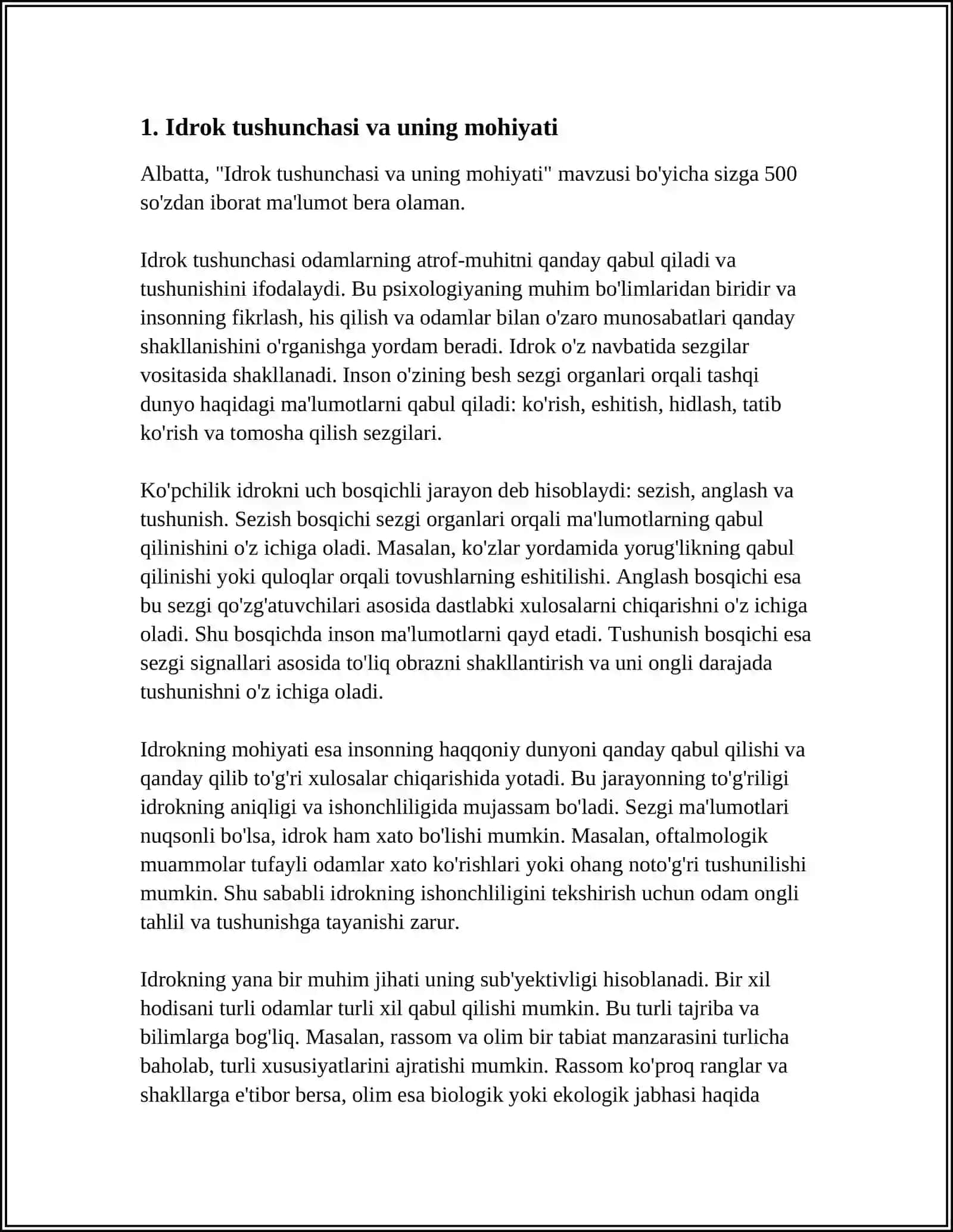 IDROK HAQIDA TUSHUNCHA VA XUSUSYATLARI 3