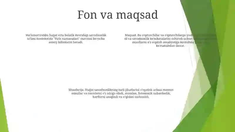 Boshlang'Ich Sinf Ona Tili Va O'Qish Savodxonligi Fanidan Pirls Namunalar 3
