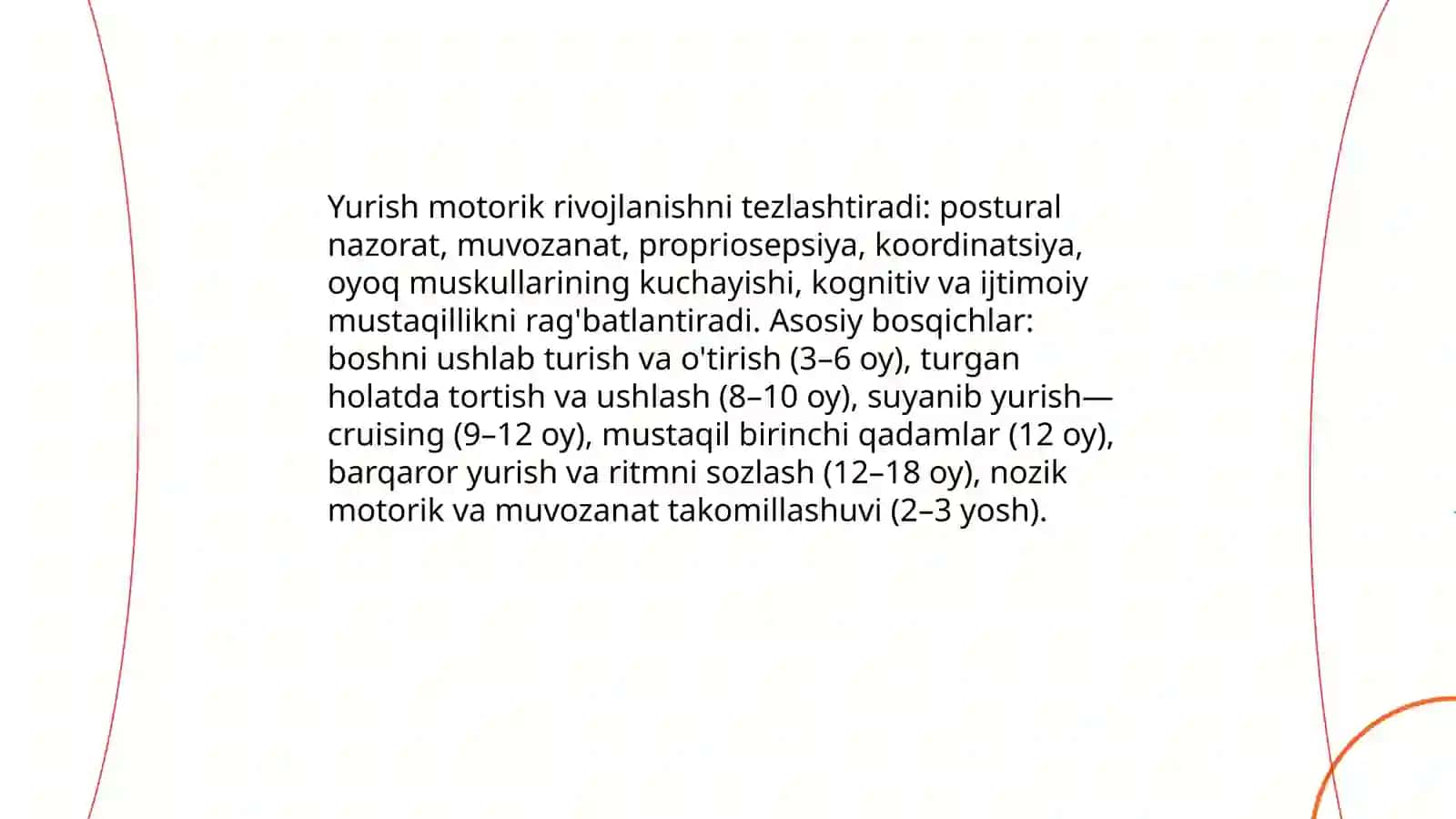 Erta bolalik davridagi bolalarning jismoniy rivojlanishi Yurishning bola rivojlanishiga ta’siri 3