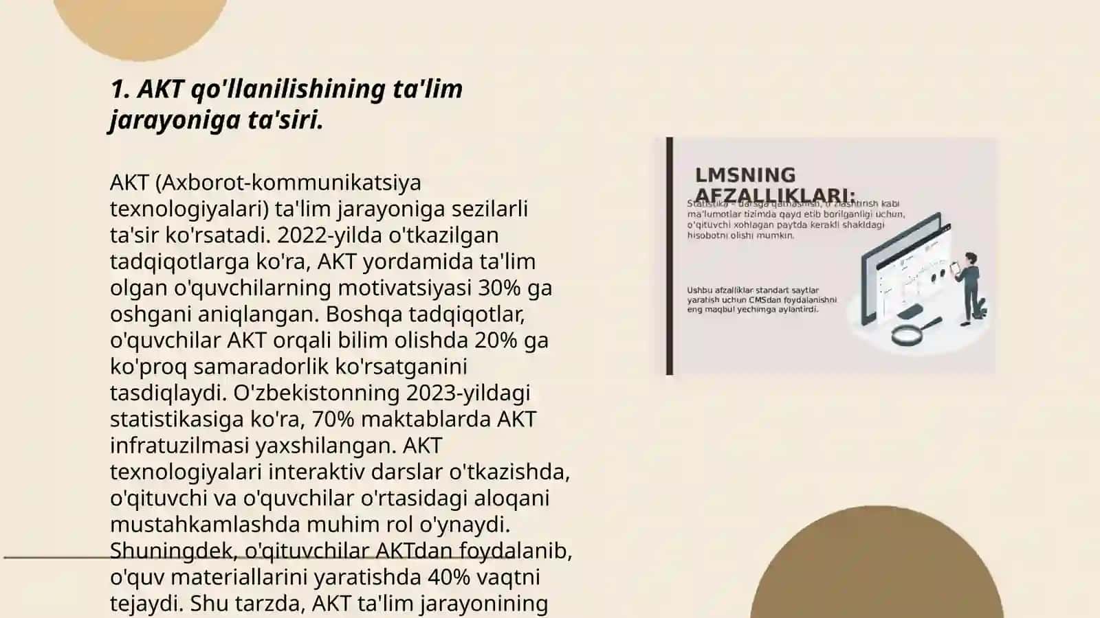 AKT qo'llanilishining afzaliklari 3