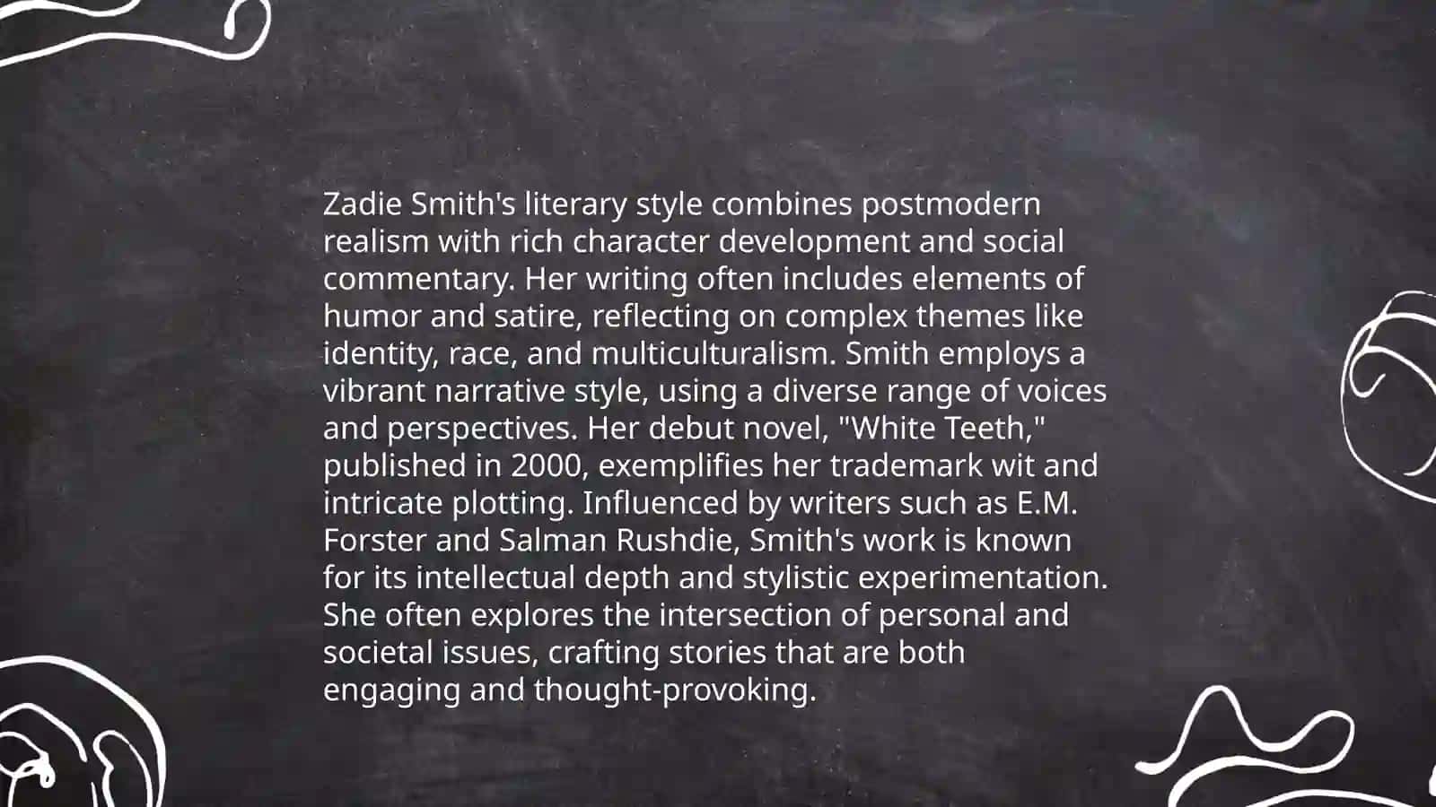 Zadie Smith's literary style 3