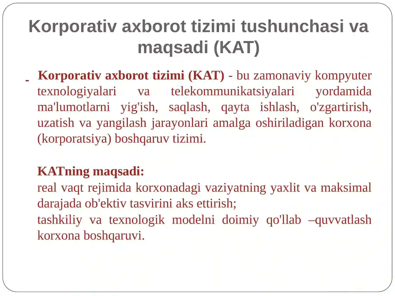 Axborot tizimlarini ishlab chiqish dasturi vavositası 3