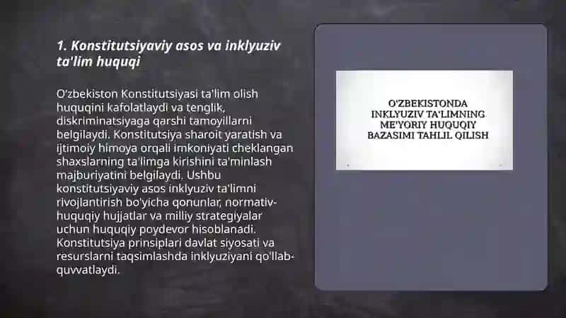 O'zbekistonda inklyuziv ta'limning me'yoriy-xuquqiy bazasini tahlil qilish 3