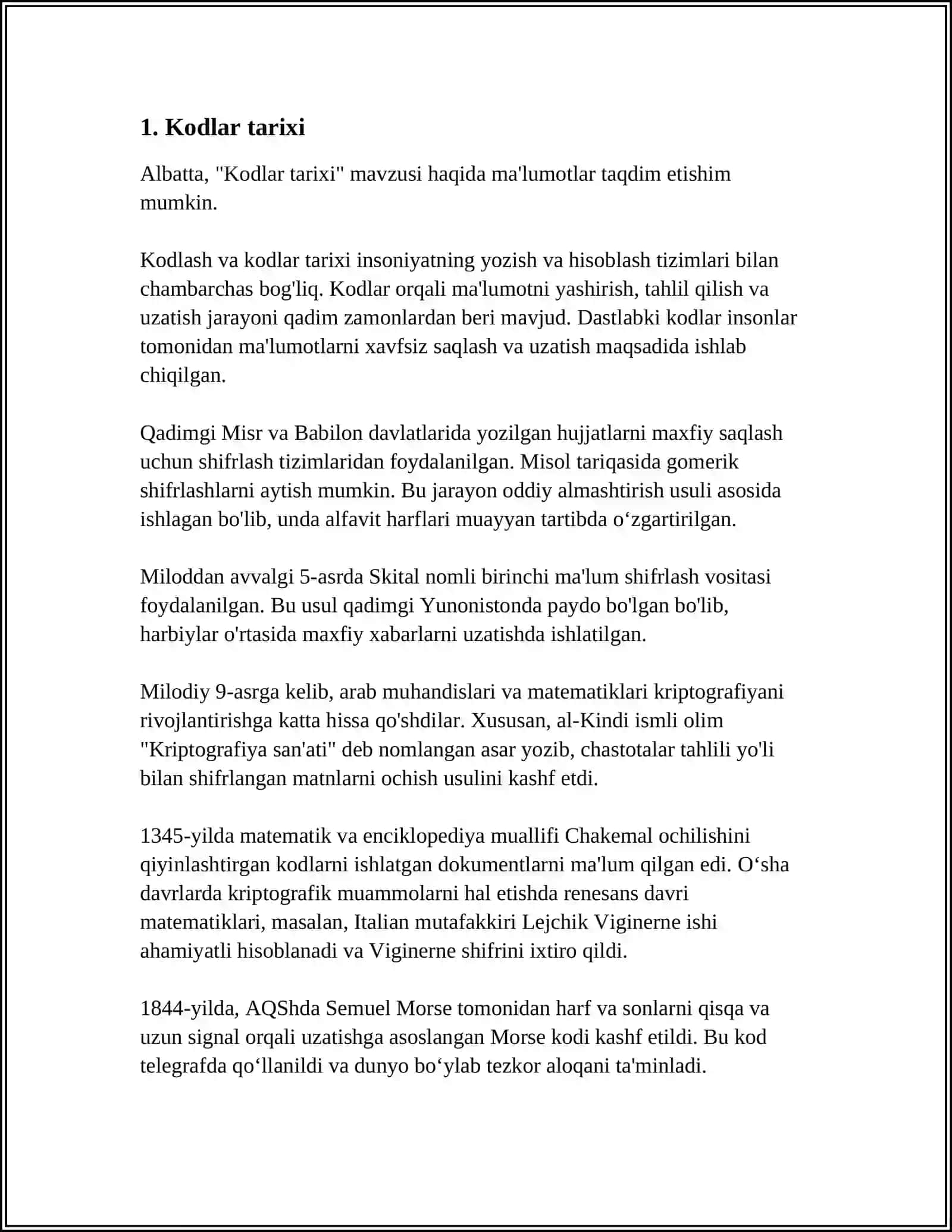 Kodlar Tarixi 3