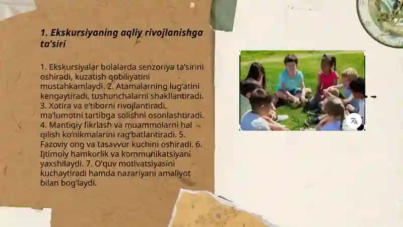 Ekskursiya maktabgacha bolalarni aqliy jihatdan tarbiyalash usuli 3
