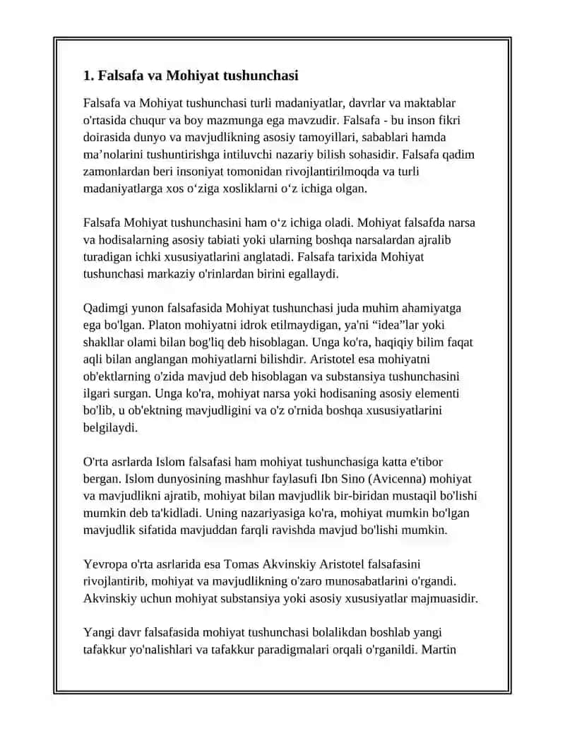 FALSAFANING MOHIYATIGA OID SHARQ VA G’ARB MUTAFAKKIRLARI TA’RIFLARINI TASNIFLASH. 3