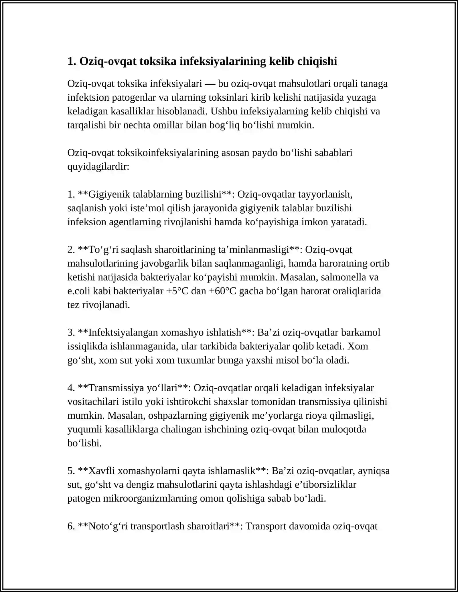 OVQAT TOKSIKA INFEKSIYALARI 3