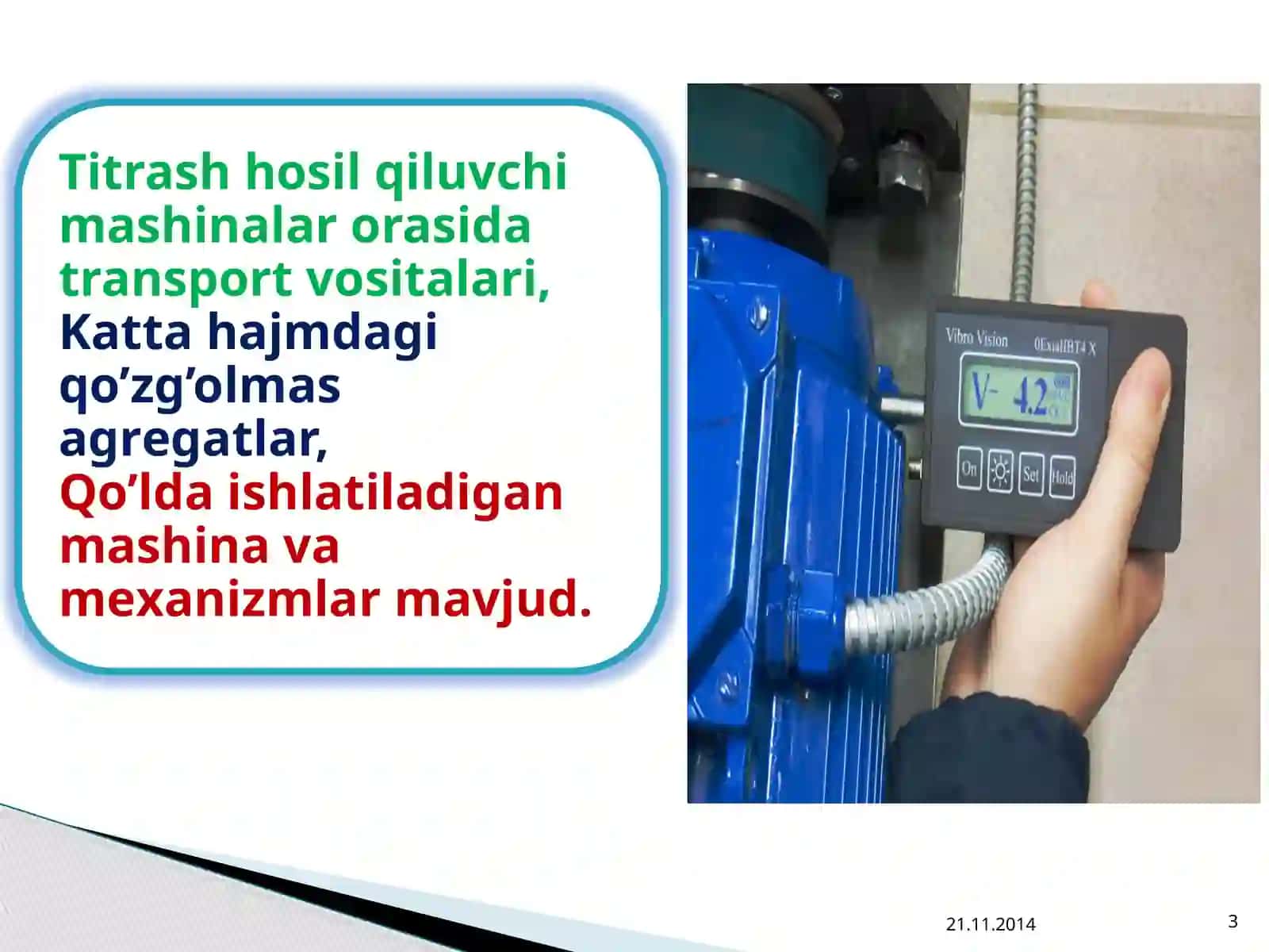 Sanoatda titrash va shovqindan muhofazalanish. 3