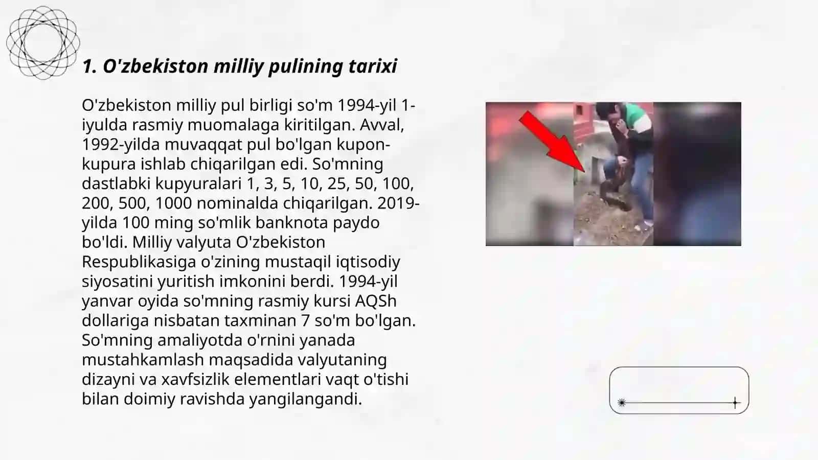 O'zbekiston milliy pul - soʻmning joriy etilishi va uning qadr-qimmatini saqlash 3