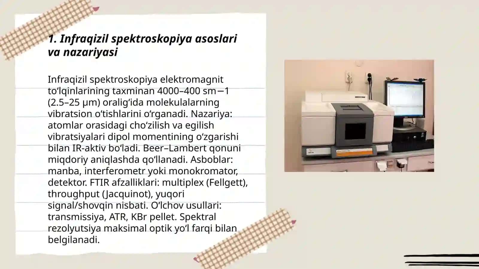 Infraqizil IQ spektroskopiyasi 3