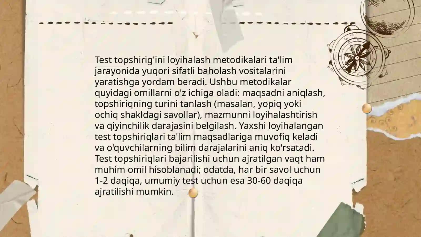 Test topshirig'ini loyihalash metodikalari 3