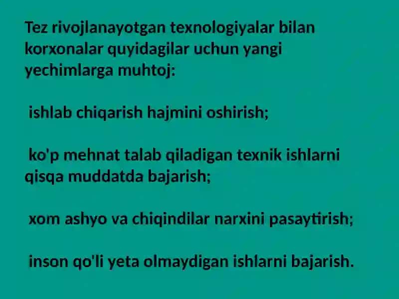 Avtomatlashtirish haqida 3