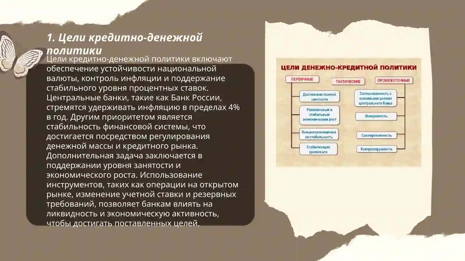 Цели и методы кредитно-денежной политики 3