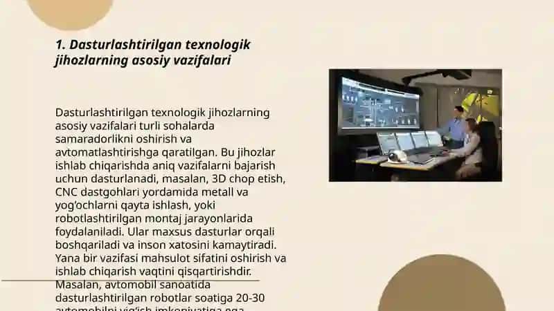 Dasturlashtirilgan texnologik jihozlar funksiyasi 3