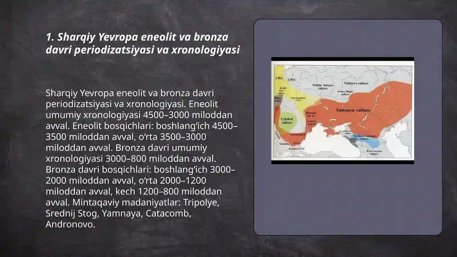 Sharqiy Yevropa eneolit va bronze davri arxeologiyasi 3