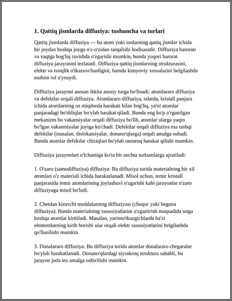 QATTIQ JISMLARDA DIFFUZIYA HODISALARI 3