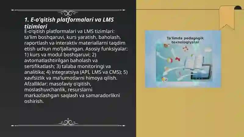 E-oʻqitish platformalari va LMS tizimlari 3