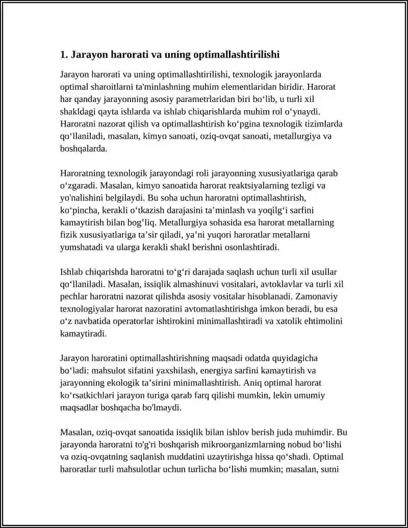 TEXNOLOGIK JARAYONLARDA OPTIMAL SHAROIT 3
