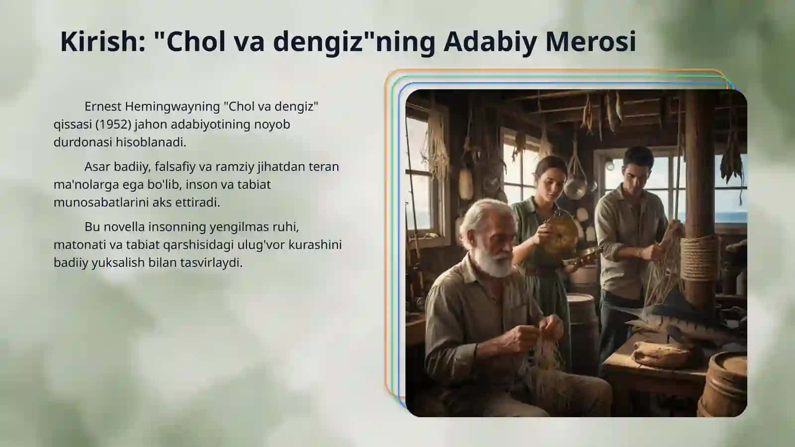 Ernest Heminguey "Chol va dengiz" 3