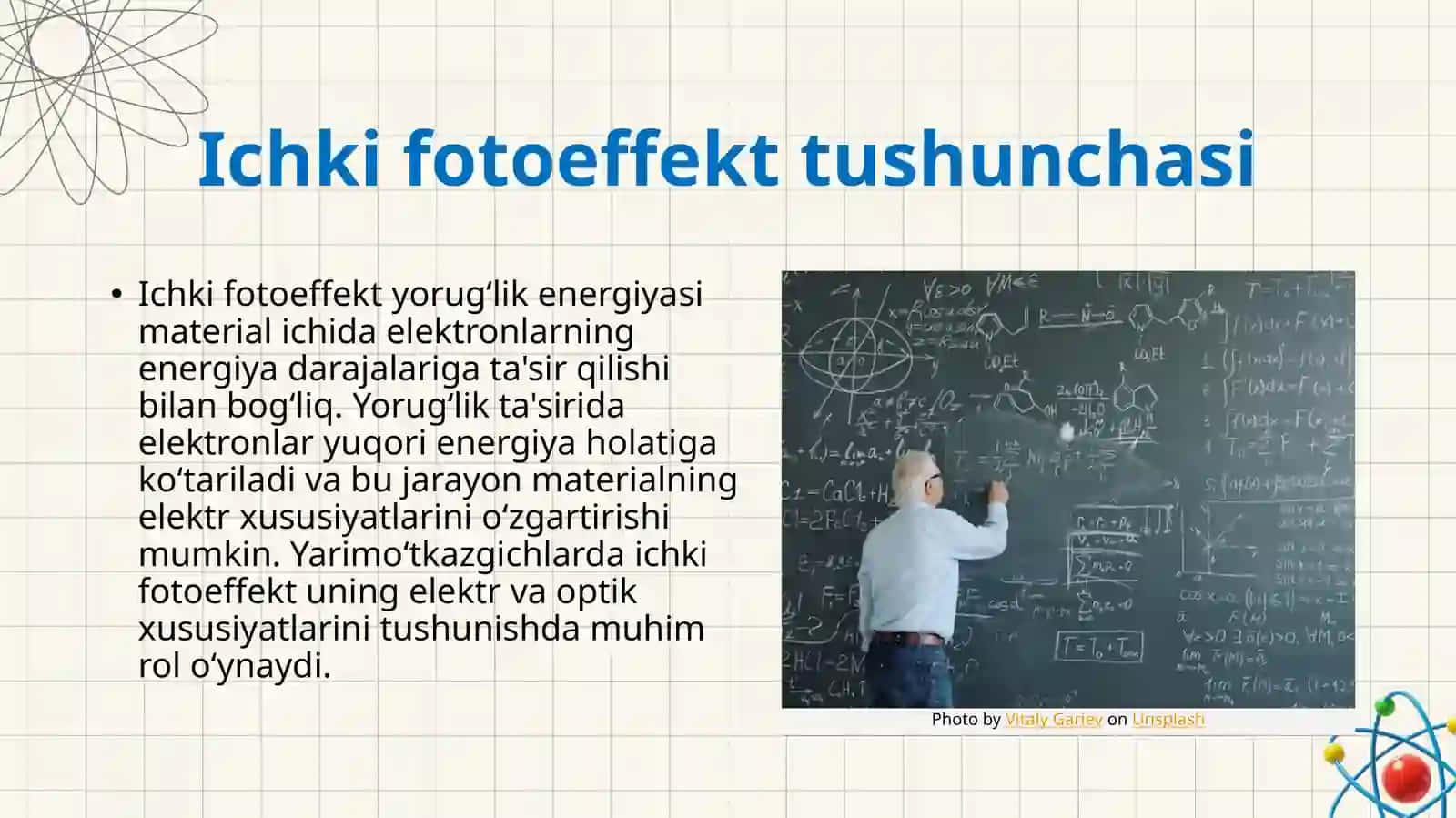 Fotoeffekt va yoruglik bosimi.Ichki va tashqi fotoeffekt va ularning kuzatilishi 3