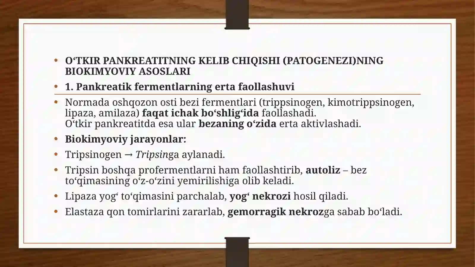 O'tkir pankreatit kеlib chiqishi va davоlashning biоkimyoviy asоslari 3