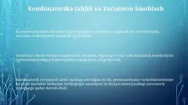 Kombinatorika fani rivojlanish tarixi 3