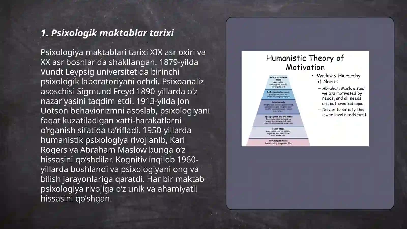 Psixologik maktablarda rivojlanish nazariyalari 3