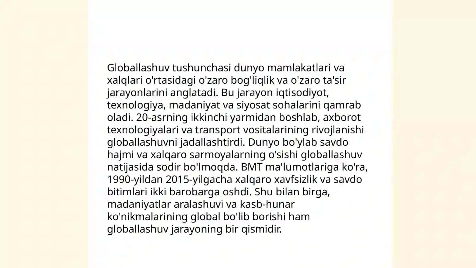 Globallashuv jarayonining ijtimoiy va falsafiy ahamiyati 3