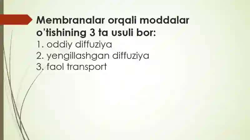 signallarni membranalar orqali oʻtkazilishi. membranalar buzilishlarni patologik jarayonni kelib chi 3