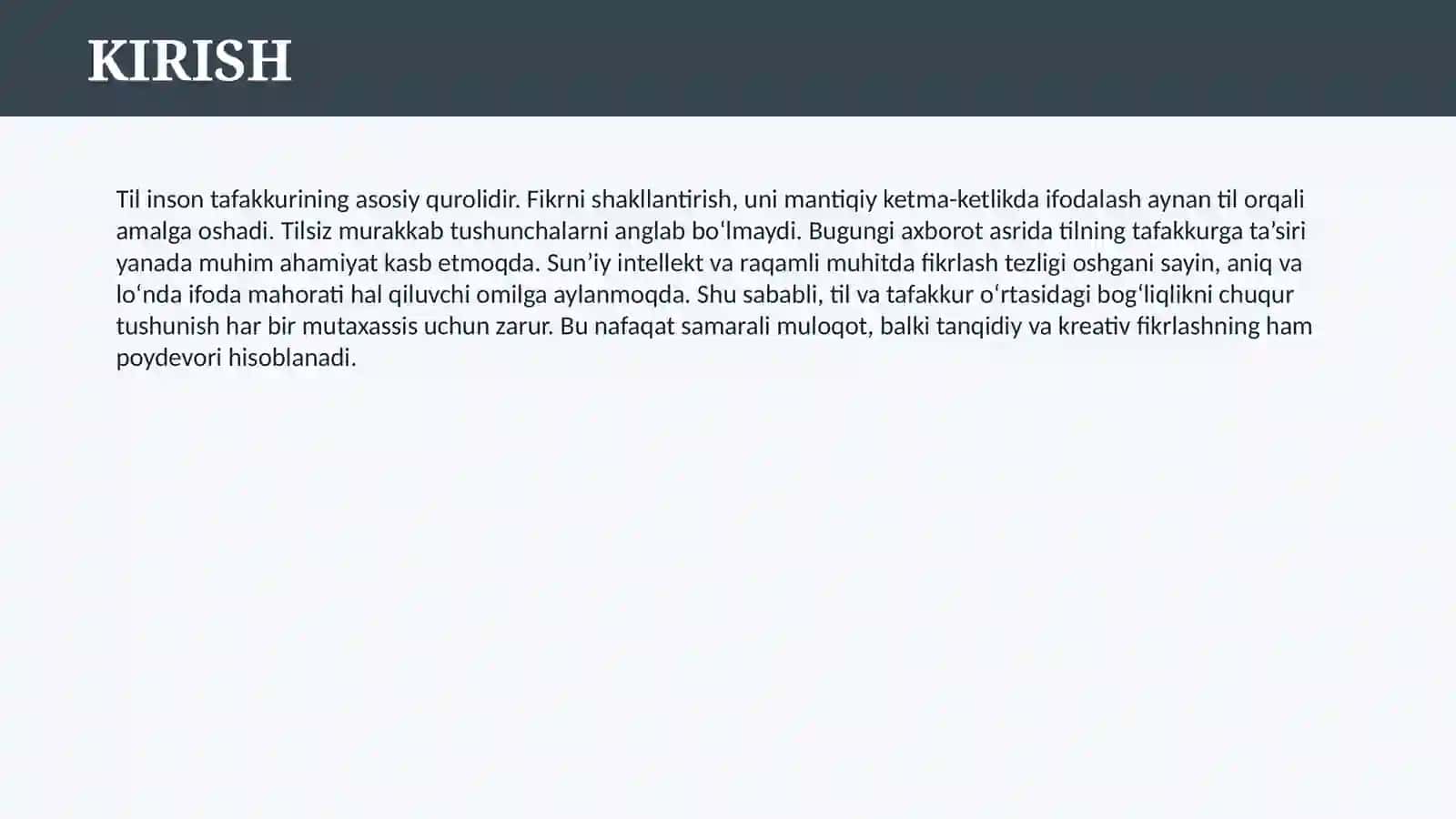 TIL VA TAFAKKUR 3