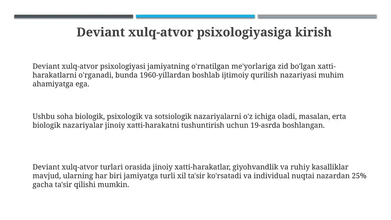 Deviant xulq-atvor psixalogiyasi 3