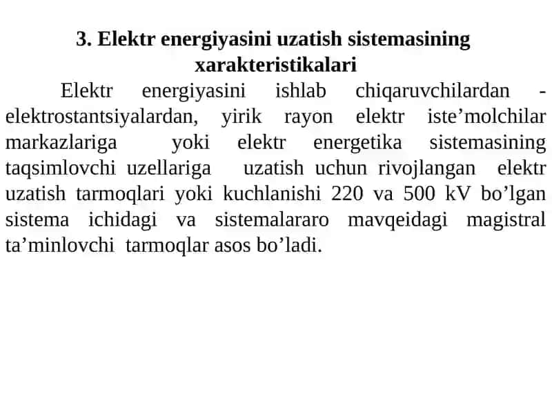 ELEKTR TA’MINОTI SISTEMALARININGSXEMALARI VAХARAKTERISTIKALARI 3
