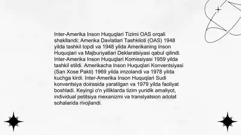 Inter-Amerika Inson Huquqlari Tizimi 3