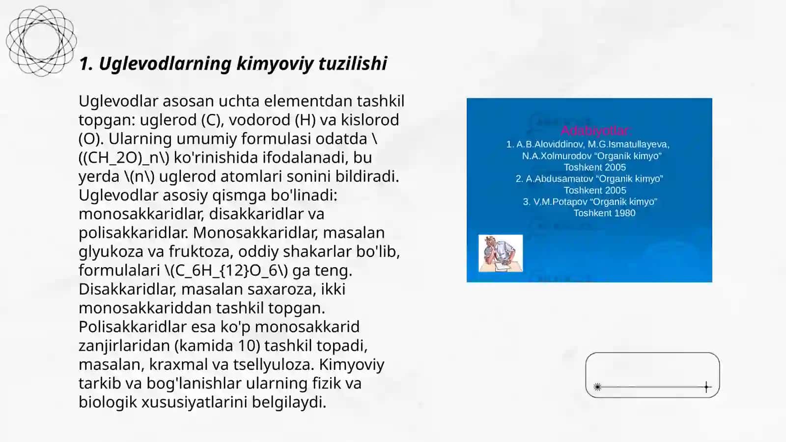 Uglevodlar kimyoviy tuzilishi 3