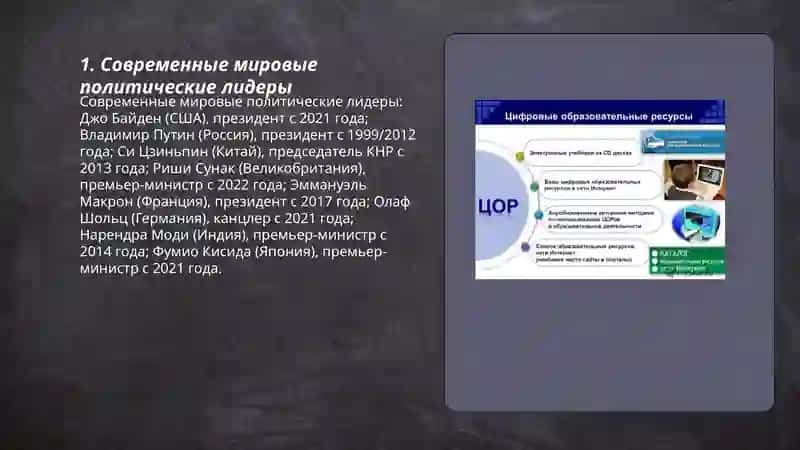 Современные мировые политические лидеры 3