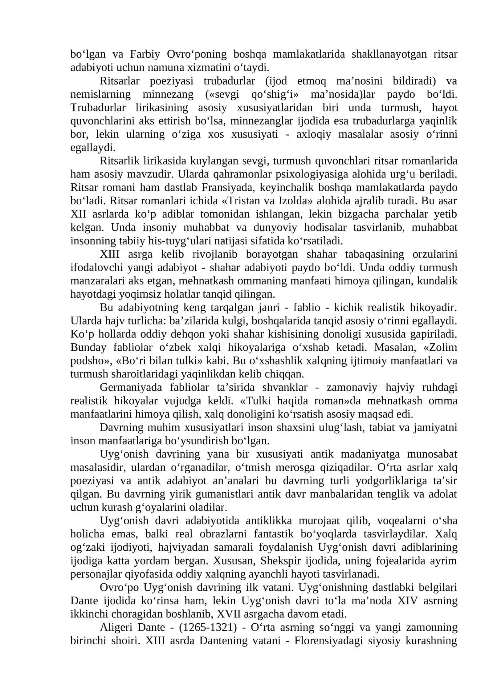 Yevropada uyfonish davri va XVIII asr  ma’rifatchilik davri adabiyoti 3