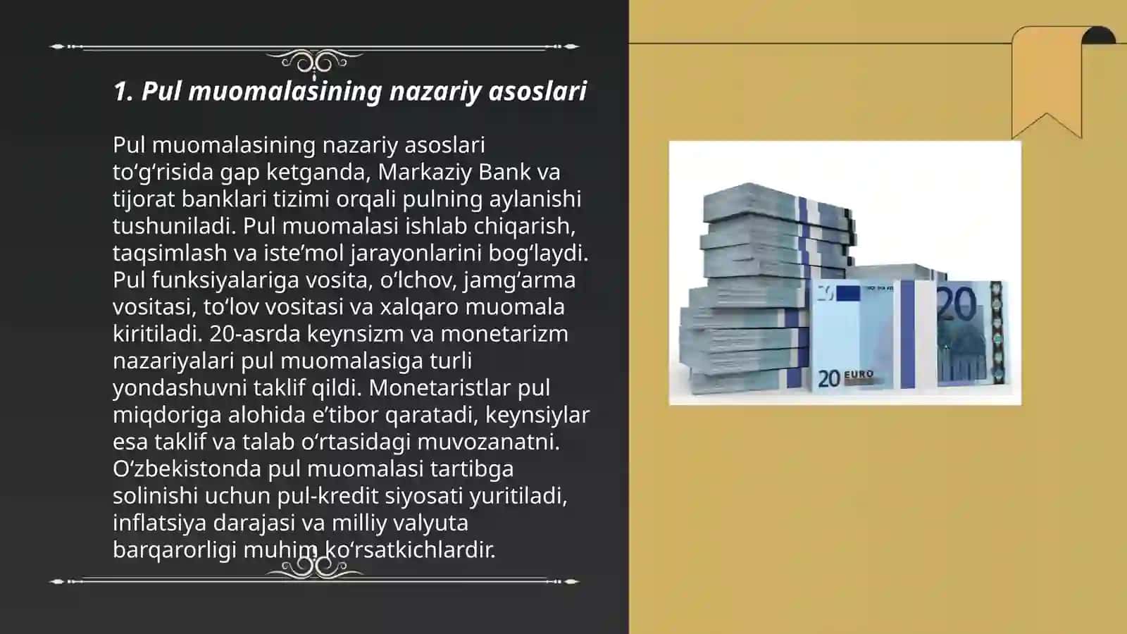 Pul muomalasining barqarorlashtirish usullari 3