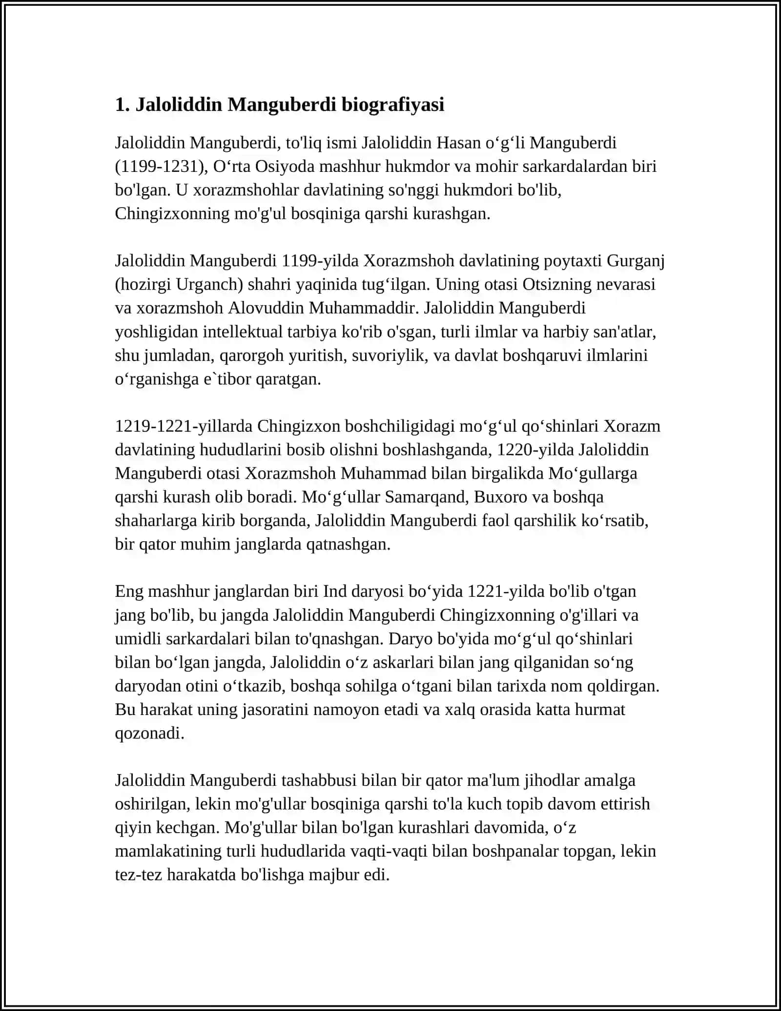JALOLIDDIN MANGUBERDI-VATAN HIMOYACHISI 3