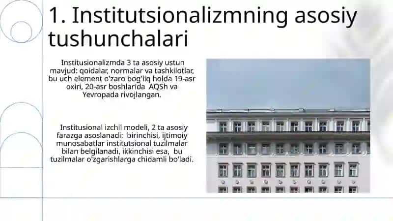 Institutsionalizm yonalishi 3