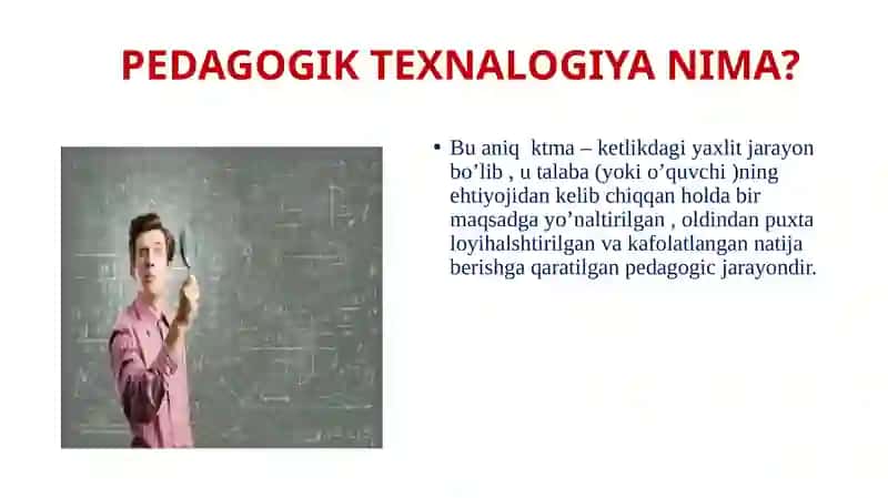 :TEXNALOGIYA DARSLARIGA OID TARBIYAVIY TADBIRLARNI TASHKIL ETISH 3