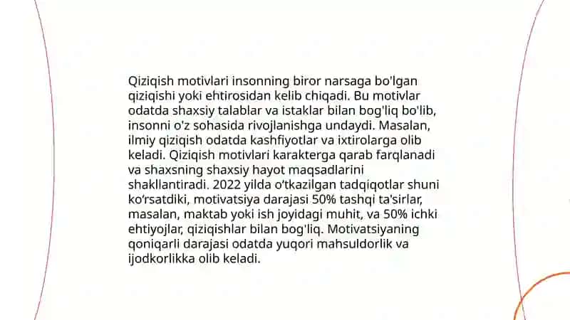 O'qish motivlari va motivatsiyalari 3